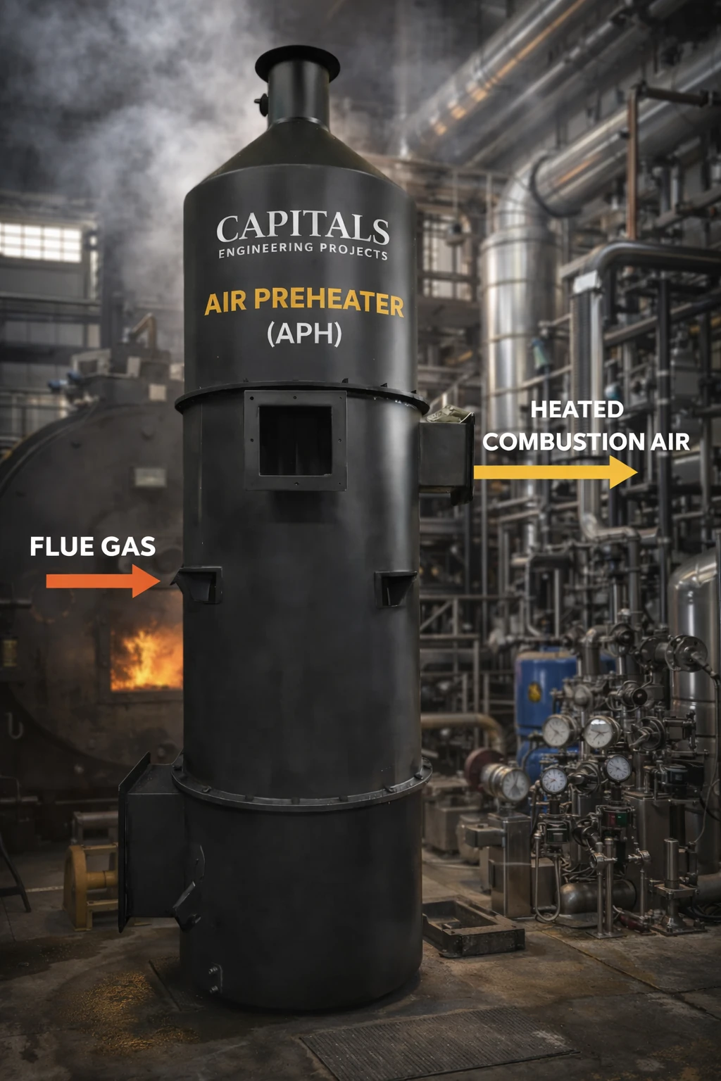 Industrial air pre-heater manufactured at Capitals Engineering Projects, Ambernath