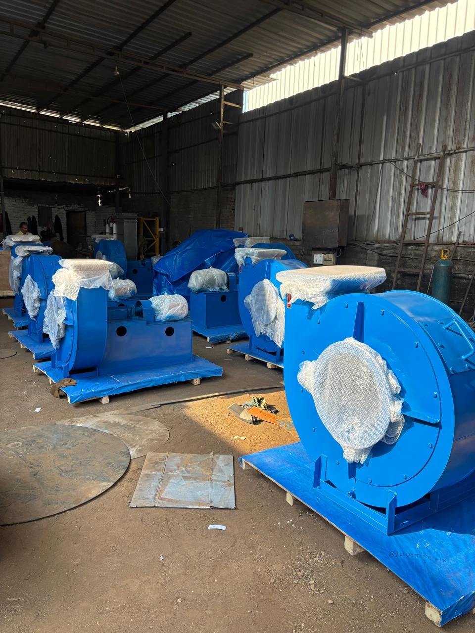 Centrifugal blower unit fabricated by Capitals Engineering for industrial APC systems